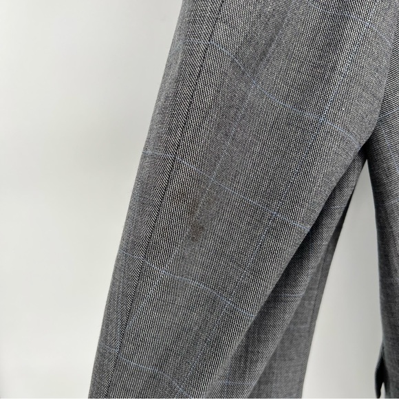 Vintage Burberry London Boyds Philadelphia 100% Wool Gray Pinstripe 50 Regular - Picture 13 of 16